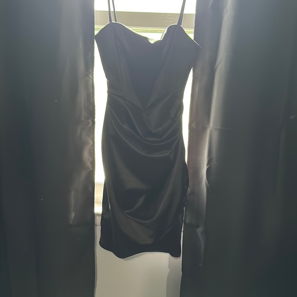 black mini dress